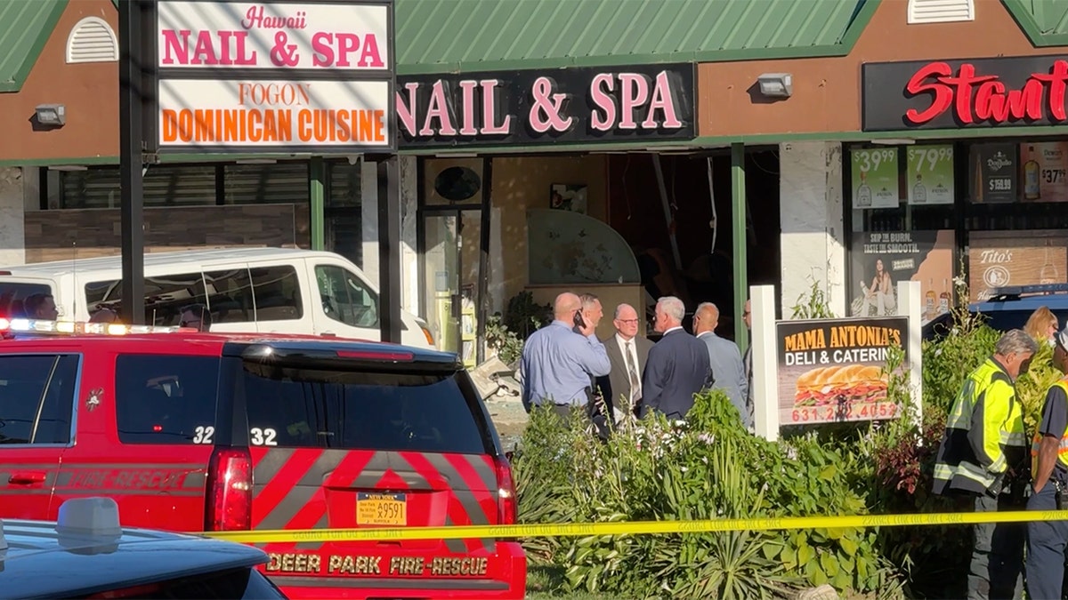 Car crashes into Long Island, New York, nail salon